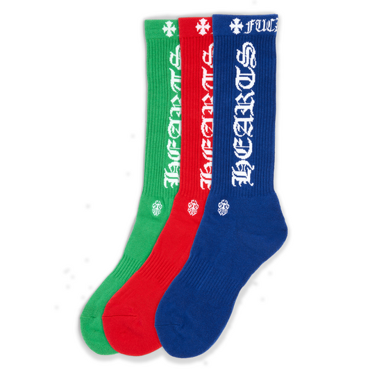 Chrome Hearts CH Logo Socks Green/Red/Blue