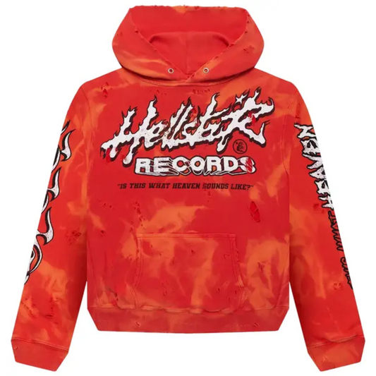 Hellstar Records Lava Wash Hoodie Red