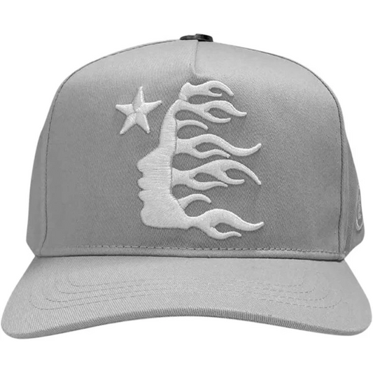 Hellstar OG Logo Snapback Hat Grey