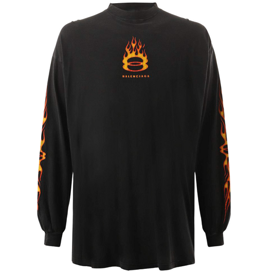 Balenciaga Burning Unity Long-Sleeve Tee