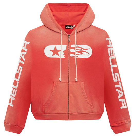 Hellstar Studios Zip Hoodie Red