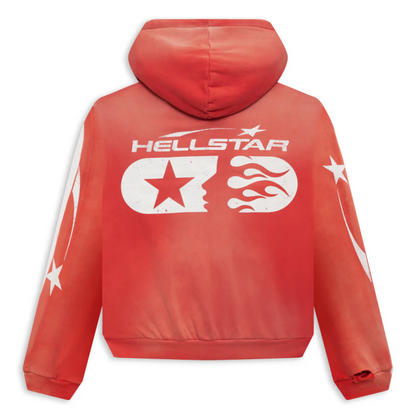 Hellstar Studios Zip Hoodie Red