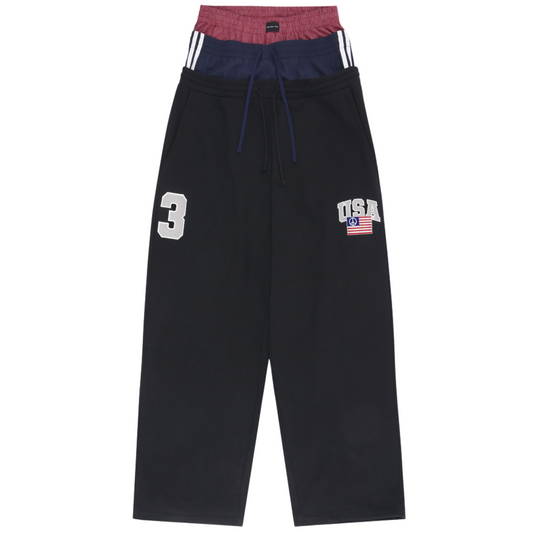 Project G/R 3 Layered Sweatpants Black
