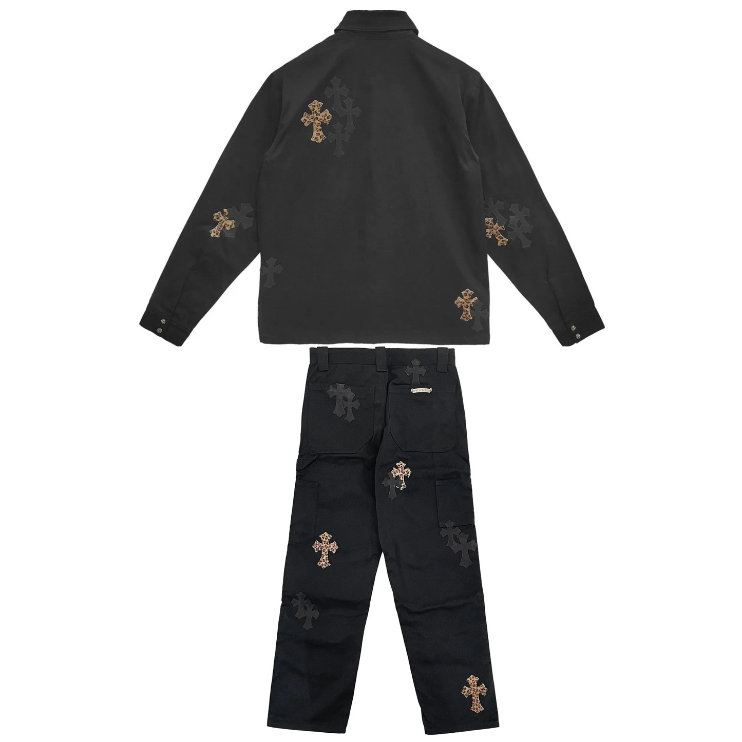 Chrome Hearts Black & Leopard Cross Patch Set