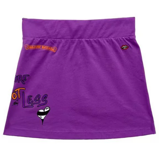 Chrome Hearts Matty Boy I Want More Not Less Skirt Purple