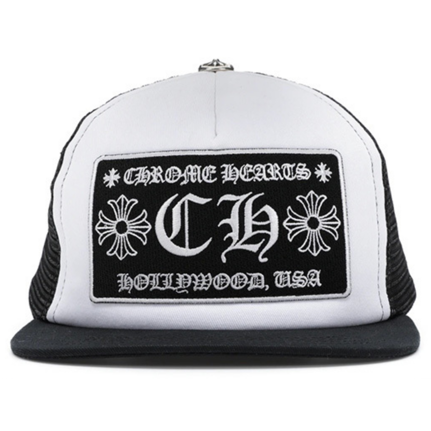 Chrome Hearts CH Hollywood Trucker Hat White