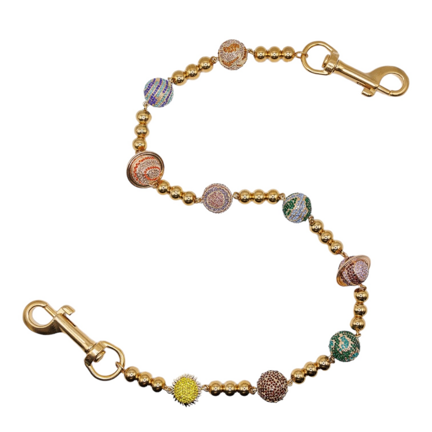 Starchain World Gold Large Planet Wallet Chain Multi-Color