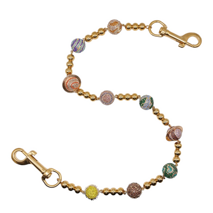 Starchain World Gold Large Planet Wallet Chain Multi-Color