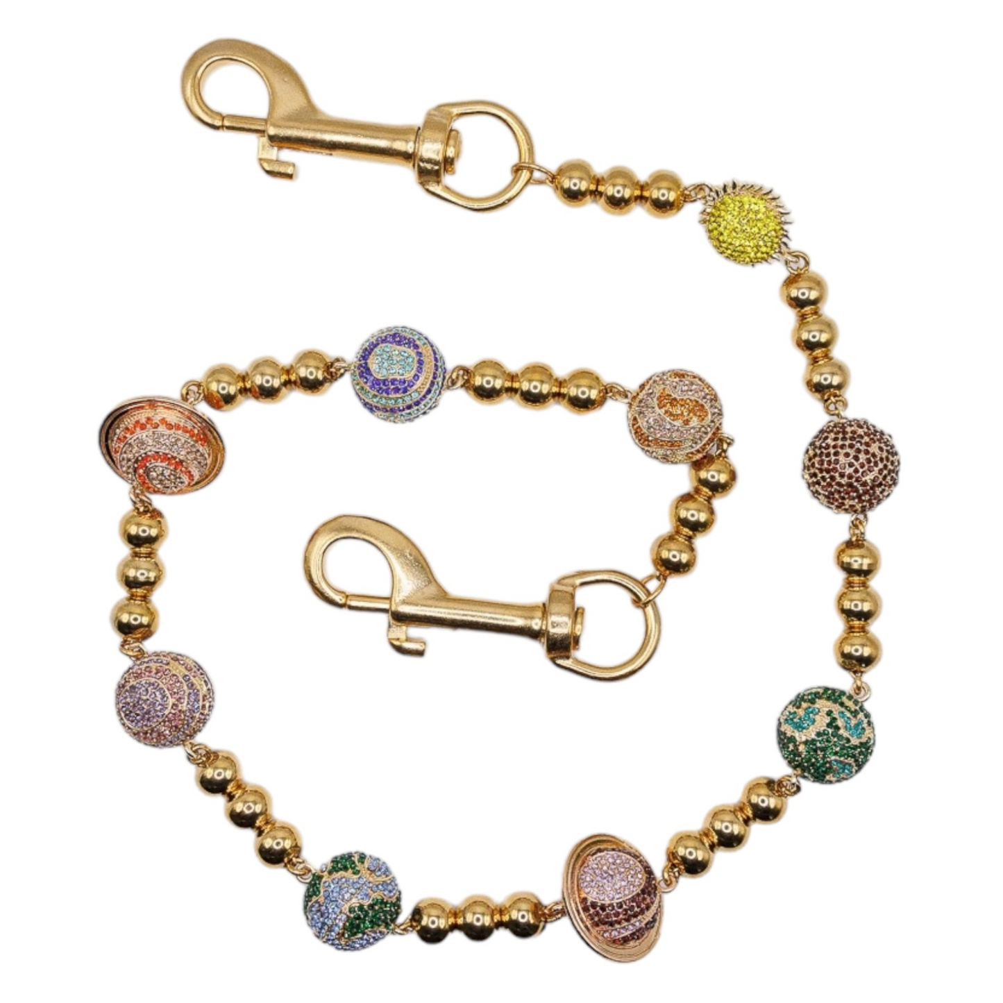 Starchain World Gold Large Planet Wallet Chain Multi-Color