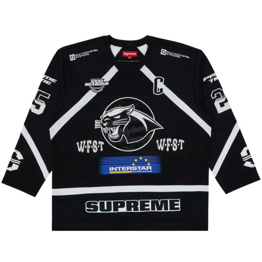 Supreme Rhinestone Hockey Jersey Black
