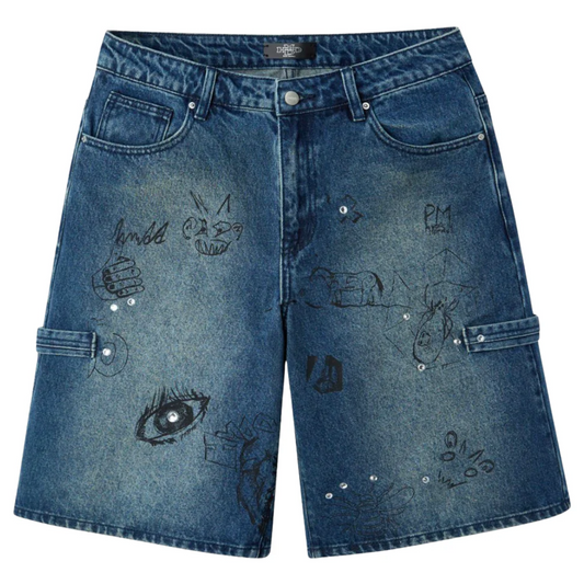 Happy Memories Don't Die HMDD Graffiti Jorts