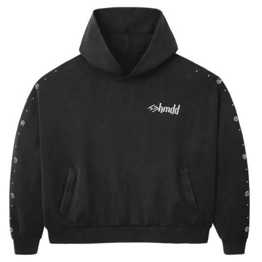 Happy Memories Don't Die HMDD Flower Studded Hoodie