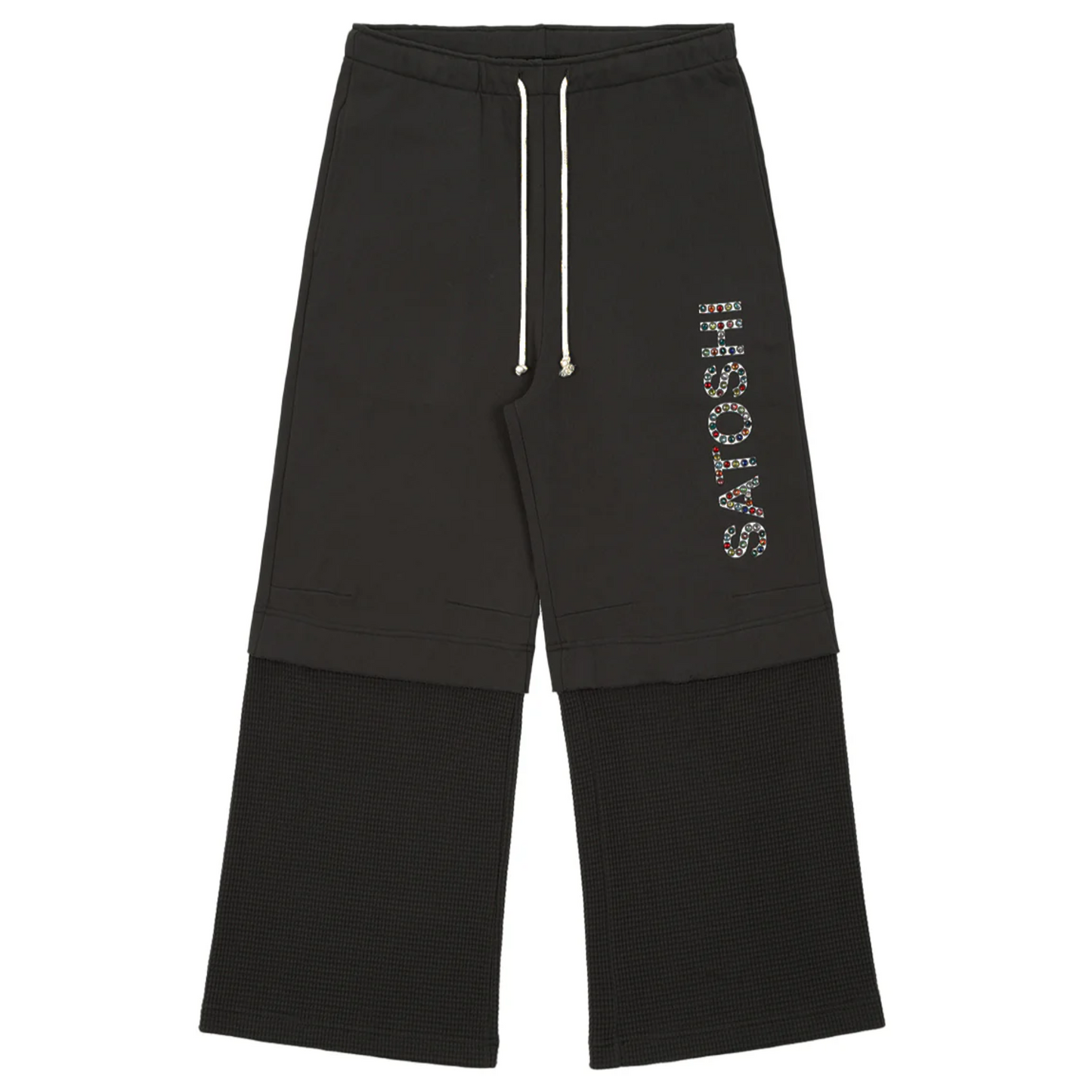 Satoshi Nakamoto Studded Logo Sweatpants Black