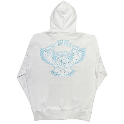 Murd333r.FM Chop333r Zip Up Hoodie White