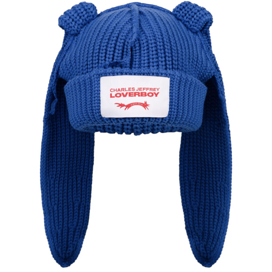 Charles Jeffrey Loverboy Chunky Rabbit Beanie Blue