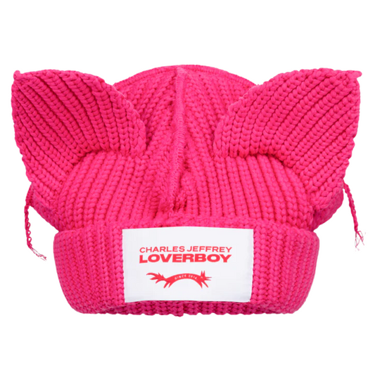 Charles Jeffrey Loverboy Chunky Ears Beanie Pink