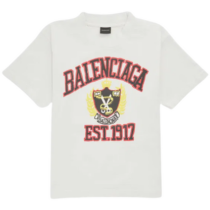 Balenciaga College Tee Dirty White
