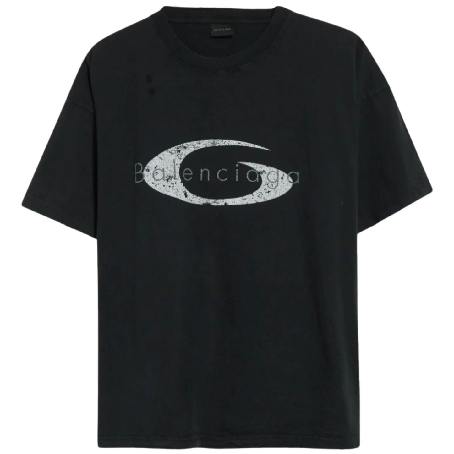 Balenciaga Loop Sports Icon Distressed Boxy Logo Tee