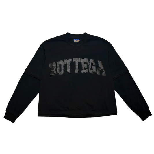 Bottega Desires War Long Sleeve Tee Black