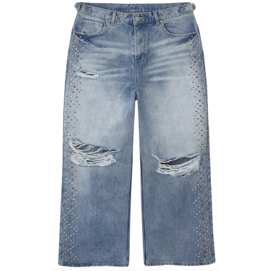 Happy Memories Don't Die HMDD Crystal H-Star Jeans