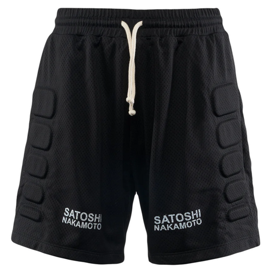 Satoshi Nakamoto Mesh Moto Shorts