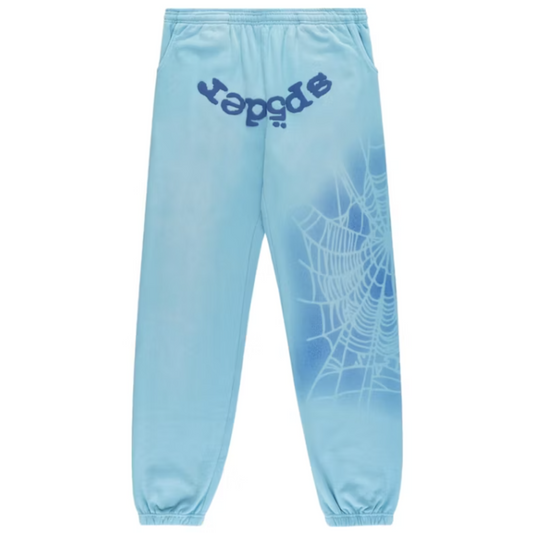 Sp5der OG Web V2 Spray Sweatpants Light Blue
