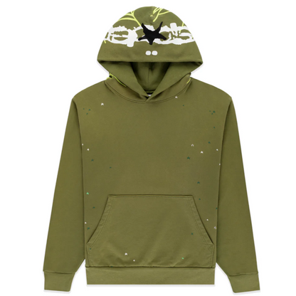 Sp5der Heavy Web Sweatsuit Olive