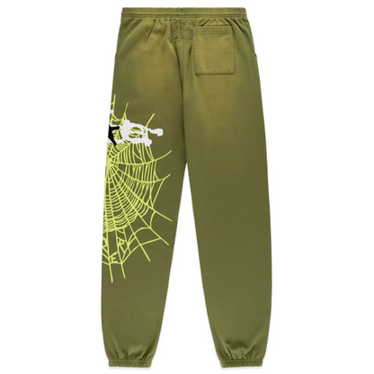 Sp5der Heavy Web Sweatsuit Olive