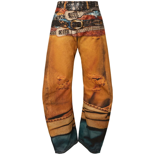 Acne Studios 2006M Loose Fit Jeans Rust Orange