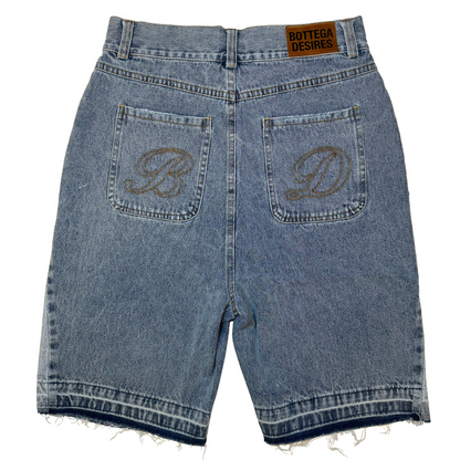 Bottega Desires Denim Shorts Blue