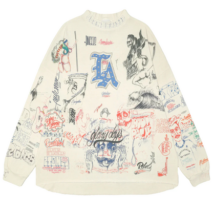 SAINT M×××××× BORN & RAISED Long Sleeve Tee