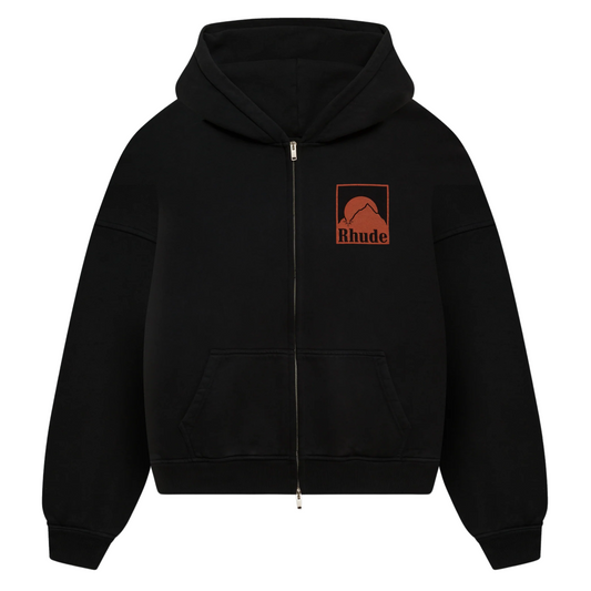 Rhude Moonlight Badge Zip Up Hoodie