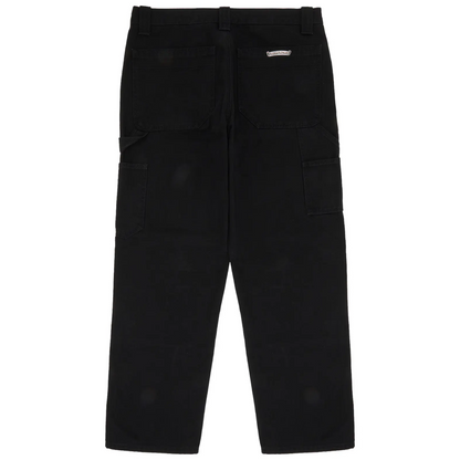 Chrome Hearts Double Knee Carpenter Black Canvas Pants