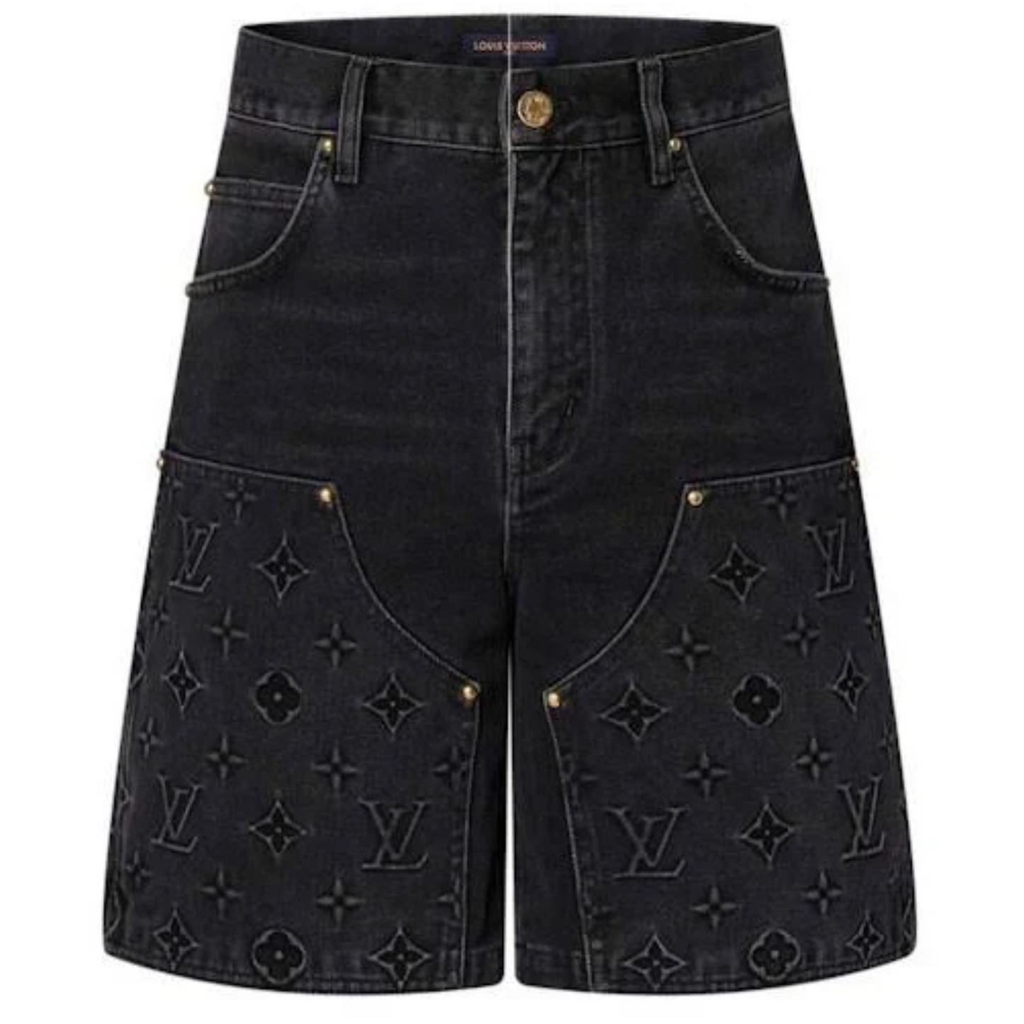 Louis Vuitton Denim Carpenter Shorts Black