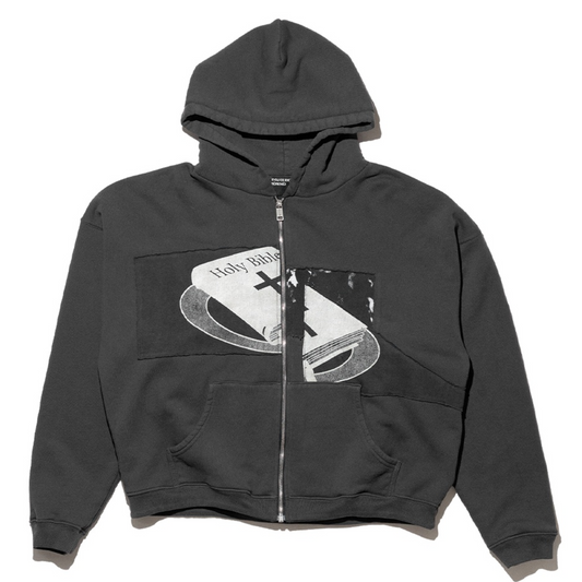 Enfants Riches Déprimés Holy Bible Assemblage Baggy Zip Hoodie Black