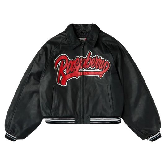 GV Gallery Raspberry Hills Varsity Leather Jacket