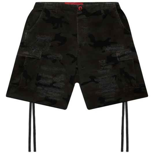 Hellstar Distressed Cargo Shorts Black