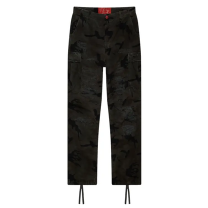 Hellstar Distressed Cargo Pants Black