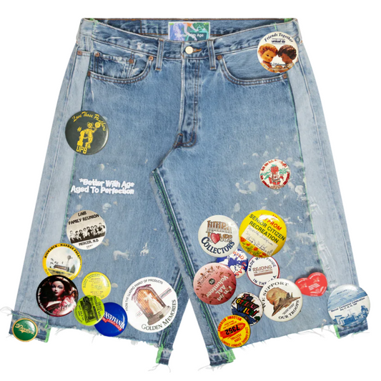 Better With Age Campaign Long Denim Shorts
