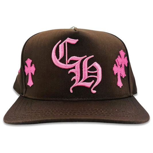 Chrome Hearts Cross Patch Hat 'Brown/Pink'