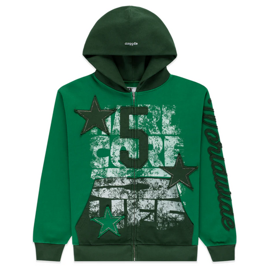 Sp5der Triple 5 Stitch Zip Up Hoodie