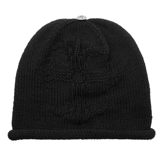 Chrome Hearts Cross Knit Stitched Cashmere Mask Beanie