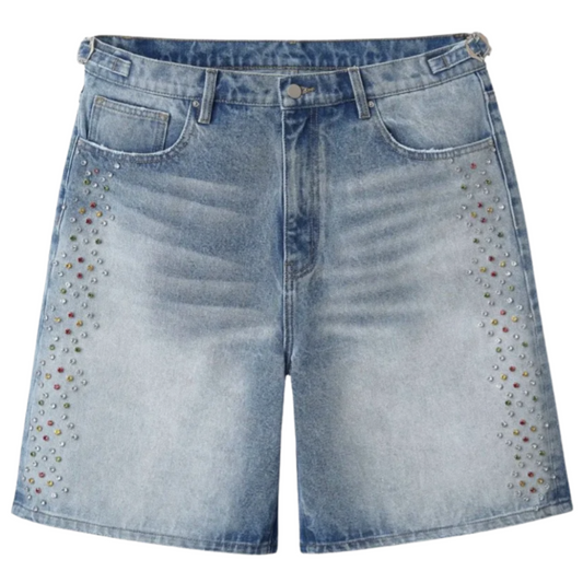 Happy Memories DON'T DIE HMDD 'H-STAR CRYSTAL' JORT SHORTS