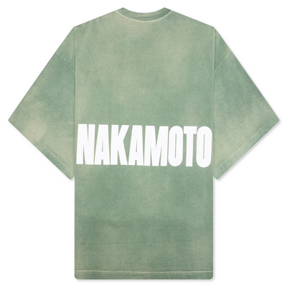 Satoshi Nakamoto Impact Logo Tee Green
