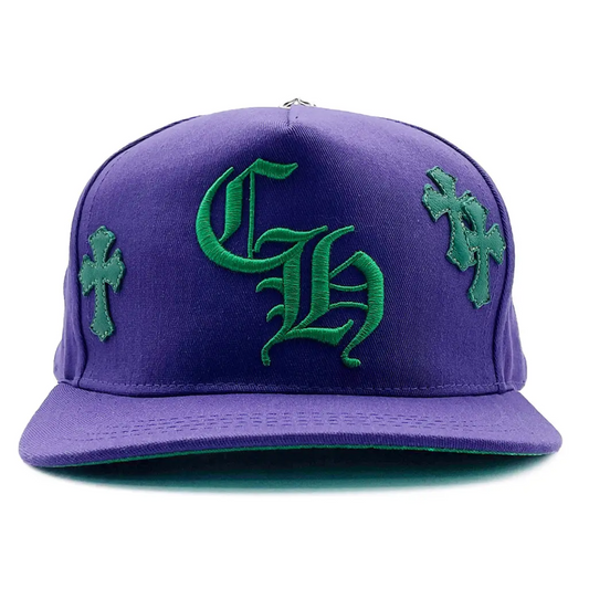 Chrome Hearts Cross Patch Cap Purple/Green