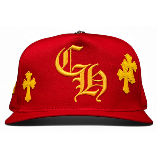 Chrome Hearts Cross Patch Cap Red/Yellow