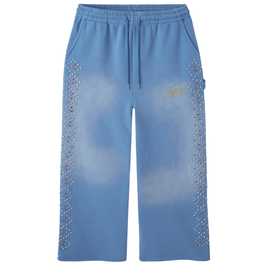 Happy Memories DON'T DIE HMDD Crystal Sweatpants Blue