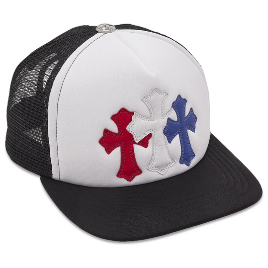 Chrome Hearts Cemetery Trucker Hat Red/White/Blue