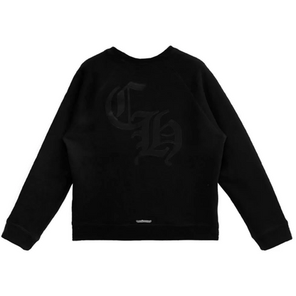 Chrome Hearts CH Logo Cross Leather Patch Black Sweatsuit