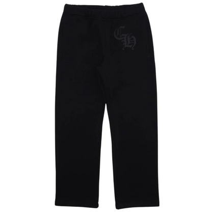 Chrome Hearts CH Logo Cross Leather Patch Black Sweatsuit